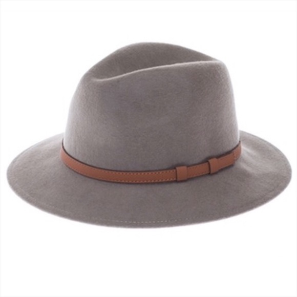 NEW! 100% Wool Felt Panama Hat, Wide Brim Gray - Picture 3 of 5